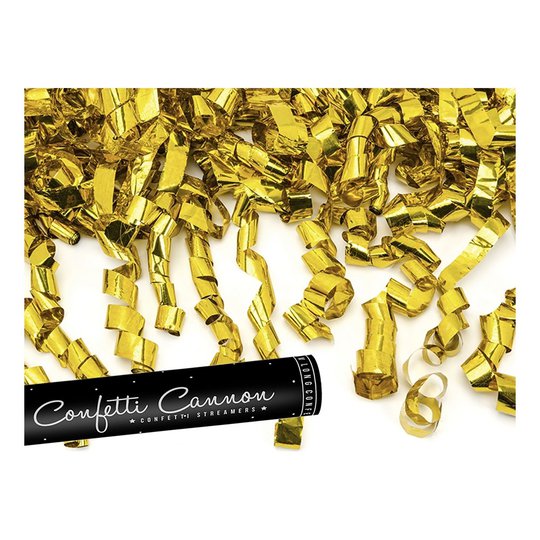 Konfettikanon Streamers Guld - 60 cm