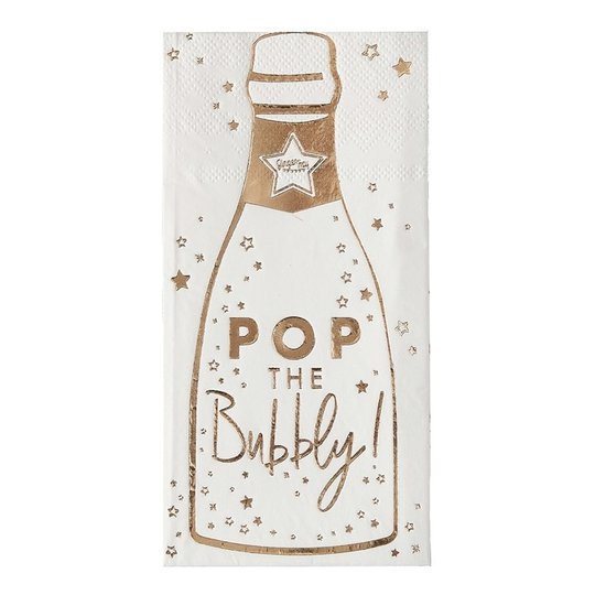 Servetter Pop the Bubbly - 16-pack