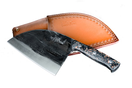 Mad Bull - Serbisk kockkniv 18cm marmor/karbon handtag