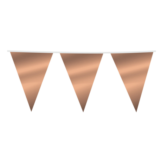 Flaggirlang Roséguld Metallic - 10 meter