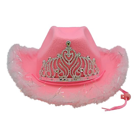 Cowboyhatt med Fluff - One size