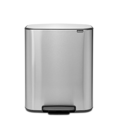 Bo Soptunna med Pedal & Plastinnerhink Silver 60 L