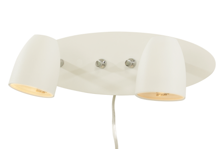 Sandnes Vägglampa. Dubbel Vit IP20