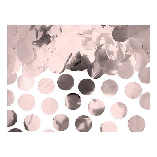 Konfetti Rund Roséguld Metallic