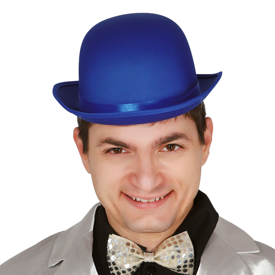 Blå Bowlerhatt - One size
