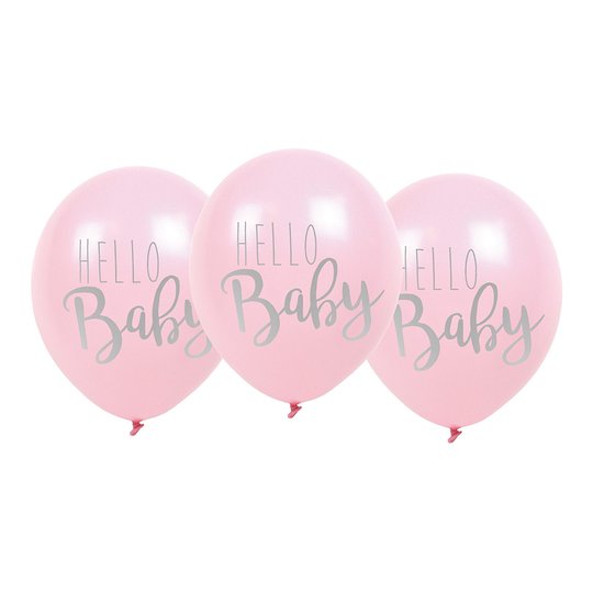 Ballonger Hello Baby Rosa - 6-pack