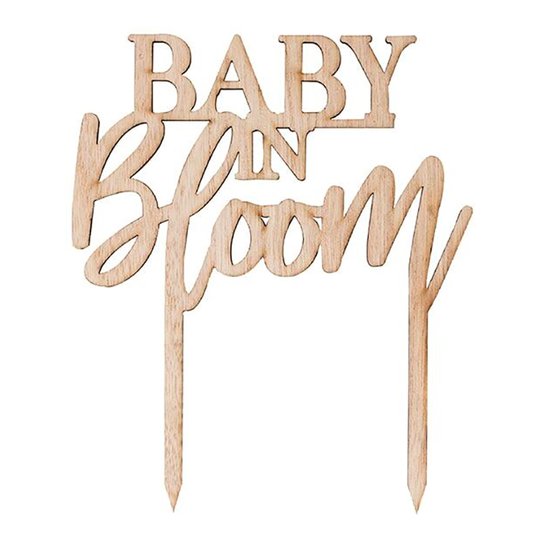 Tårtdekoration i Trä Baby In Bloom