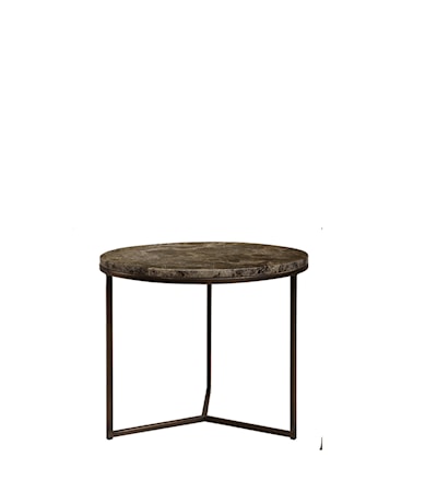 Cedes Marble Sidobord Ø60 Dark brown/bronze