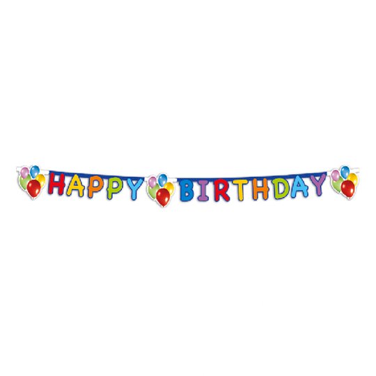 Girlang Happy Birthday Flerfärgad Ballonger