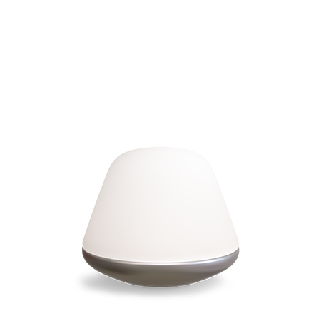 Bloom Bordslampa Ø20 Cm Satin Silver/Opal
