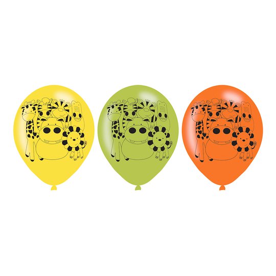Ballonger Djungelkalas - 6-pack