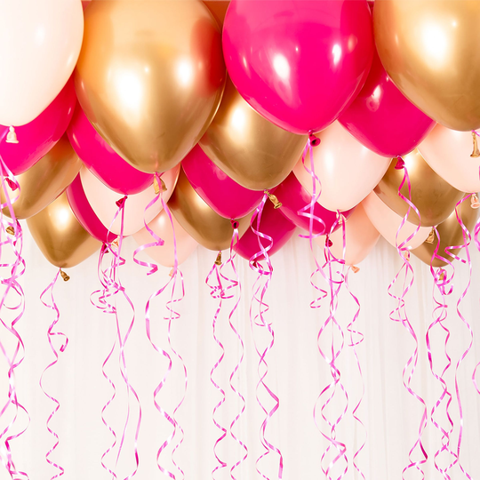Takballonger Rosa/Guld