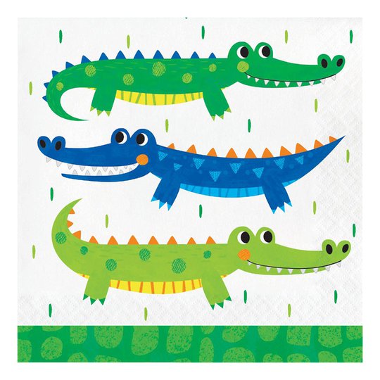 Servetter Alligator Party - 16-pack
