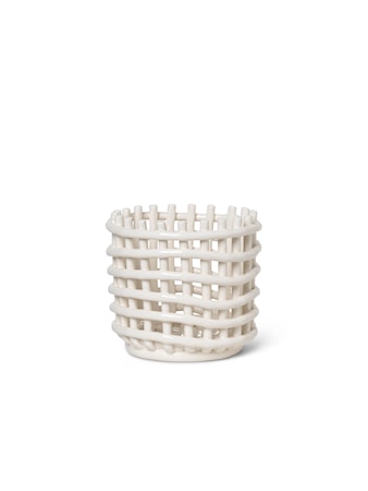 Ceramic Basket - Small - Off-White