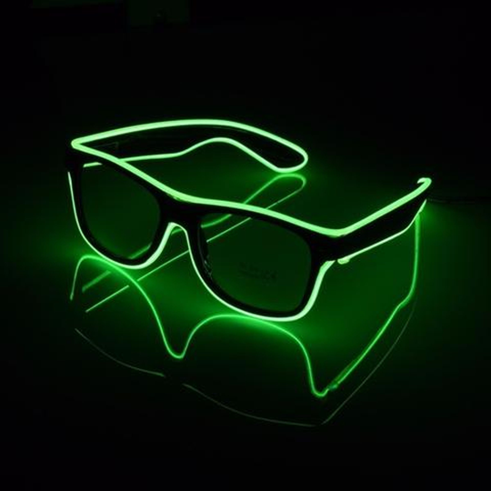 El Wire LED Glasögon - Grön