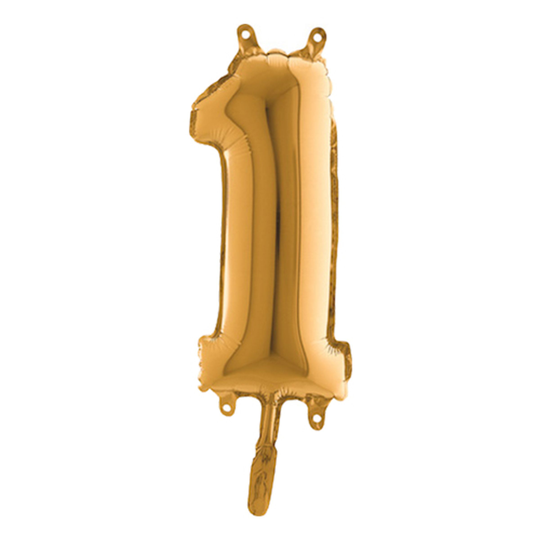 Sifferballong Mini Guld Metallic - Siffra 1