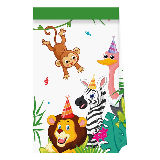 Kalaspåsar Papper Djungeldjur - 4-pack