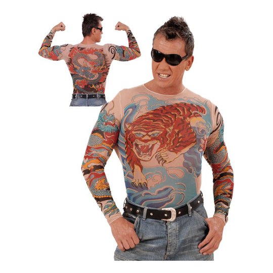 Tattoo T-shirts - Tiger & Dragon
