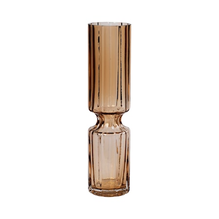 Hyacint Vas Munblåst Glas Indian Tan