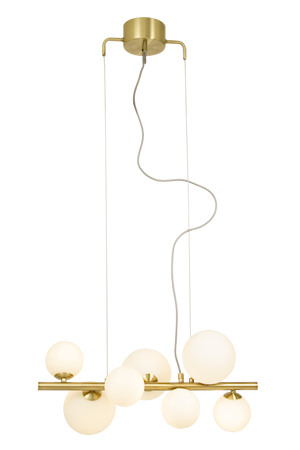 Molekyl Taklampa L58 Matt Mässing/Vit IP20