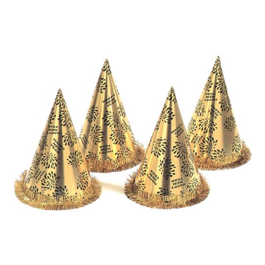 Happy New Year Konhatt Guld - 1-pack