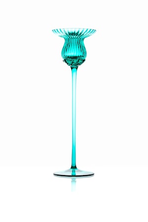Tulipán Ljusstake 25 cm Turquoise