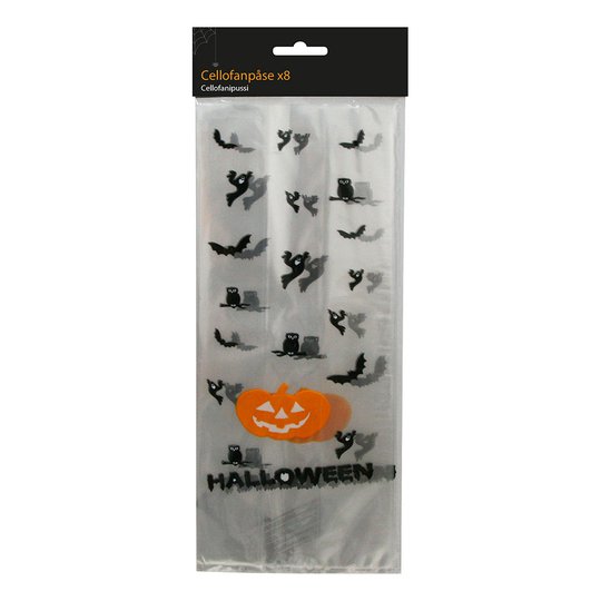 Halloween Cellofanpåse - 8-pack