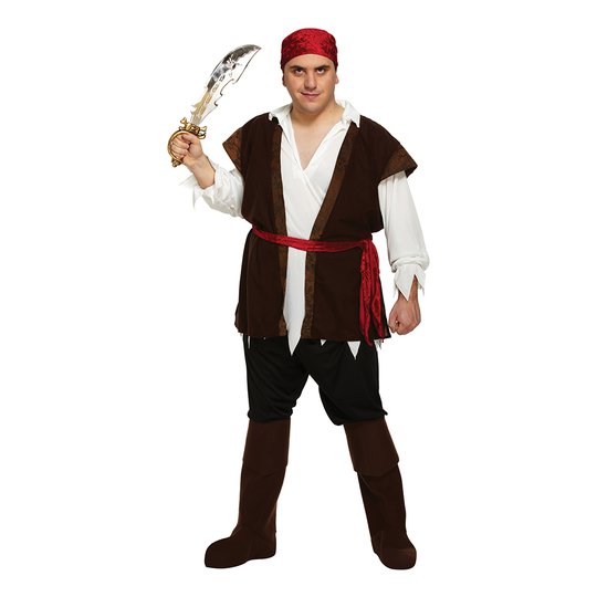 Carribean Pirate Maskeraddräkt - XL