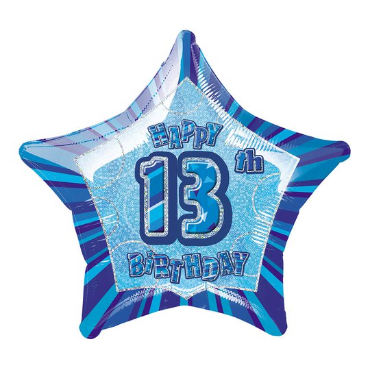 Folieballong Blå Stjärna 13