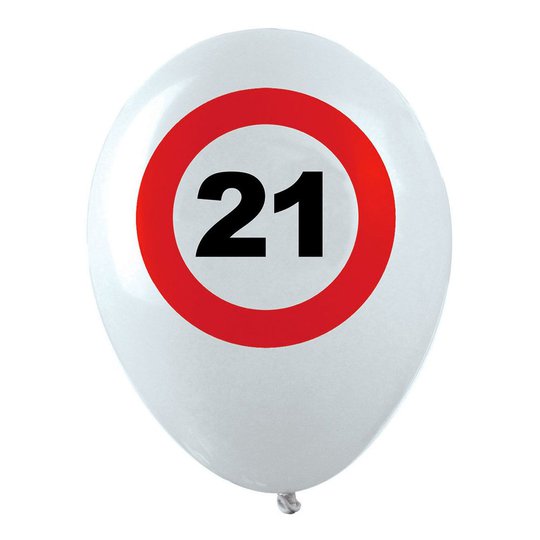 Ballonger Trafikskylt 21 - 12-pack