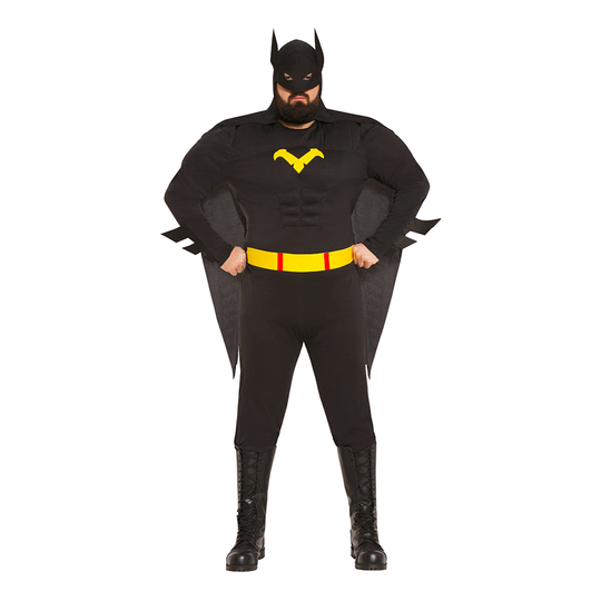 Superhjälte Svart Plus-size Maskeraddräkt - Plus-size