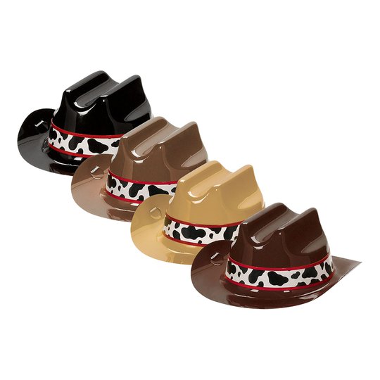 Cowboyhattar i Plast Mini - 8-pack