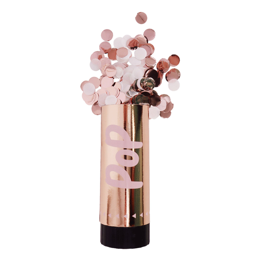 Konfettikanon Liten Roséguld - 3-pack