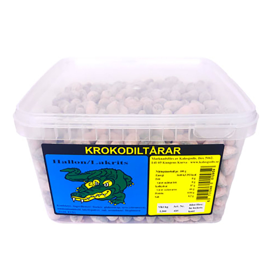 Krokodiltårar Hallon/Lakrits Storpack - 2,3 kg