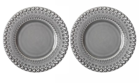 DAISY Desserttallrik Soft Grey 22 cm 2-pack