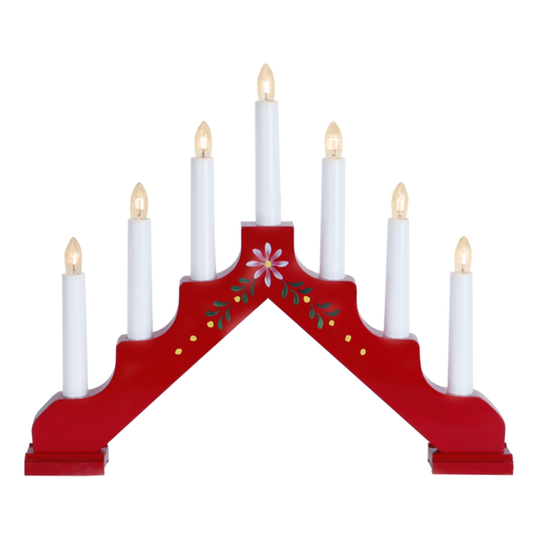 Adventsljusstake Röd