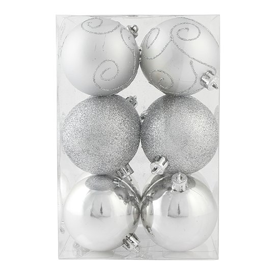 Julkulor Silver Runda - 12-pack