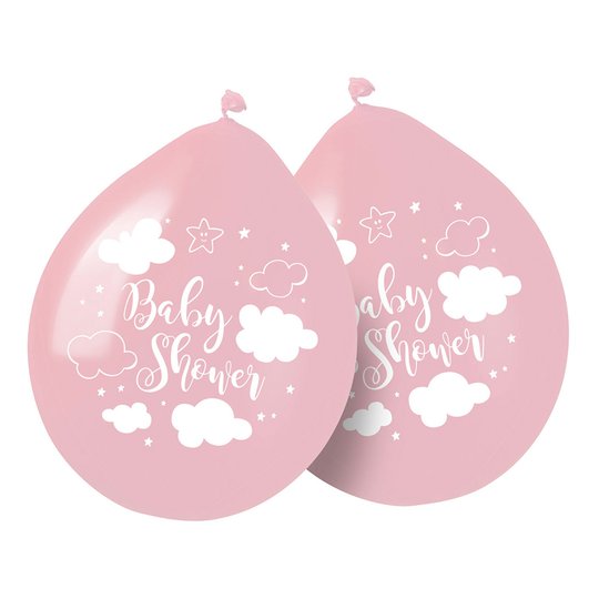 Ballonger Baby Shower Ljusrosa - 8-pack