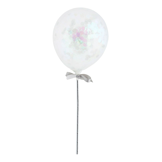 Konfettiballonger på Pinne Färgskimrande - 5-pack
