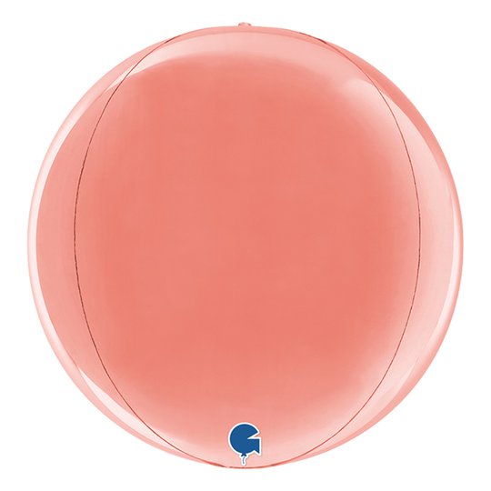 Folieballong Globe Roséguld