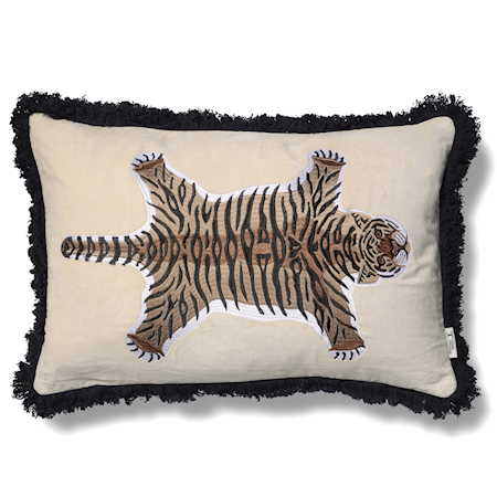 Tigris Kuddfodral Vit/Natur 40x60 cm