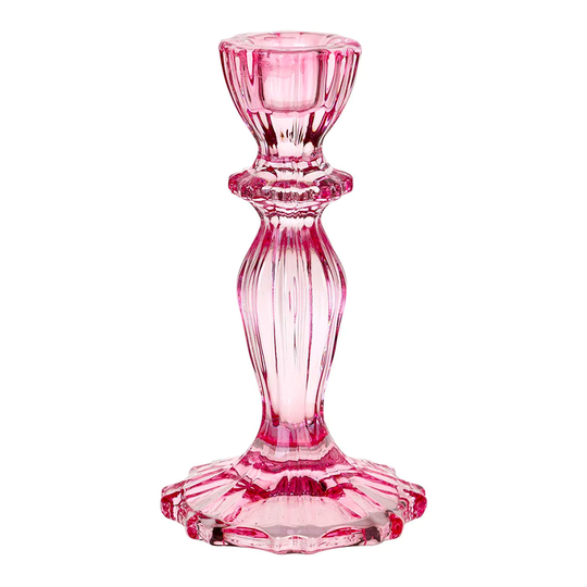 Ljusstake i Glas Boho - Rosa