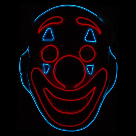 El Wire Joker Aveq LED Mask - One size