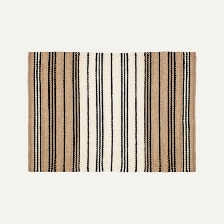 Elin Matta 160x230 cm Jute Natur/Svart