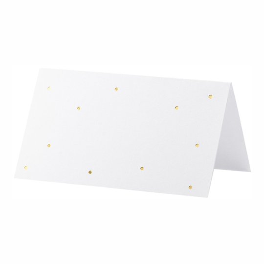 Placeringskort Prickar Guld - 10-pack
