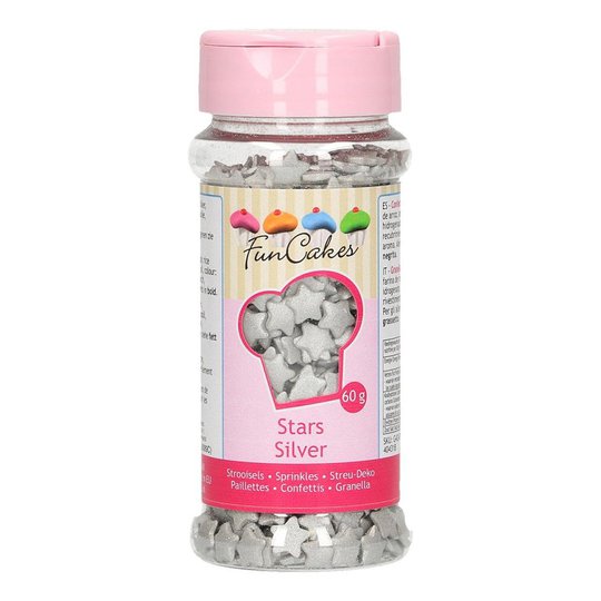 FunCakes Strössel Stars Silver - 60 g