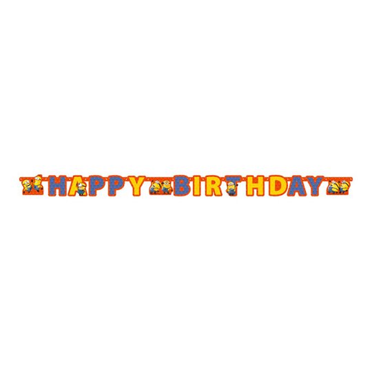 Girlang Happy Birthday Minions Flerfärgad