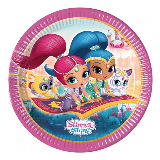 Papperstallrikar Shimmer & Shine - 8-pack