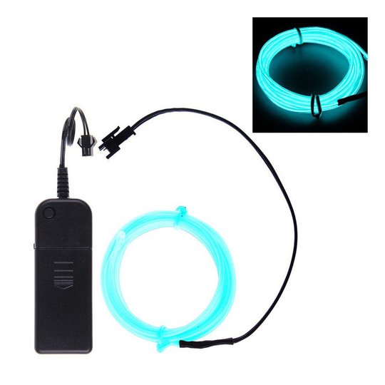 El Wire Batteridriven LED Slinga - Turkos