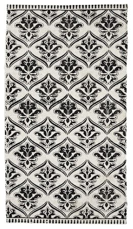 Matta Flower 75x150 cm - Svart
